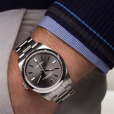 rolex 114300 on wirst|The Rolex that got away. The now discontinued rhodium Oyster .